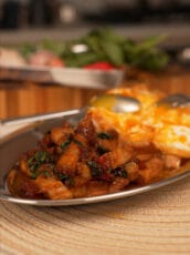 Pad Kra Pao Moo Krob (Stir Fried Holy Basil with Crispy Pork Belly)